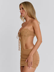 Oraya-Mini-Dress-Tan