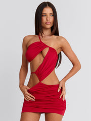 Celine-Mini-Dress-Red