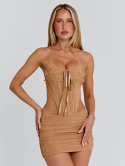 Oraya-Mini-Dress-Tan