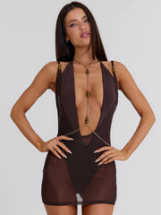 Jahli-Two-Piece-Mini-Dress-Brown