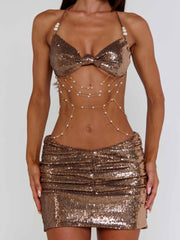 Kella-Mini-Dress-Bronze