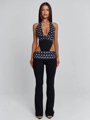 Virelle-Jumpsuit-Black-Polka-Dot