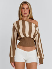 Sundaze-Top-Brown-Beige-Stripe
