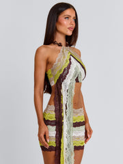 Oslo-Mini-Skirt-Green-Stripe