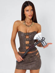 Rodeo-Mini-Skirt-Chocolate