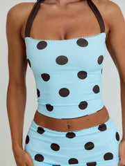 Lula-Reversible-Top-Blue-And-Chocolate-Polka-Dot