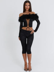 Rhachel-Capri-Pant-Black