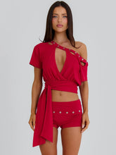 Janiya-Shorts-Red