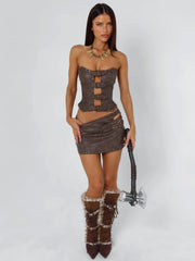 Rodeo-Mini-Skirt-Chocolate