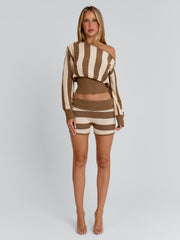 Sundaze-Shorts-Brown-Beige-Stripe