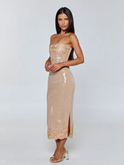 Saela-Midi-Skirt-Beige