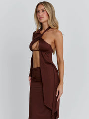 Serna-Midi-Dress-Chocolate