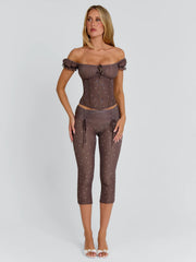 Corala-Capri-Pants-Chocolate-Polka-Dot