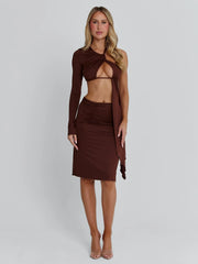 Serna-Midi-Dress-Chocolate
