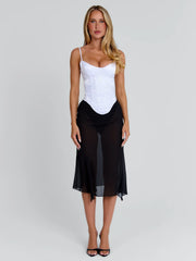 Kailen-Midi-Dress-White-Black