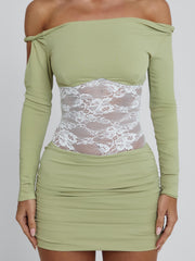 Lexa-Mini-Dress-Green-White