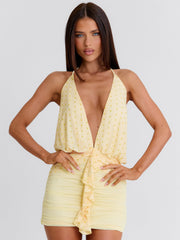 Fina-Mini-Dress-Yellow-Polka-Dot