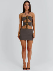 Laine-Mini-Dress-Taupe