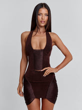 Zephyria-Mini-Dress-Chocolate