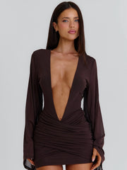 Allisson-Mini-Dress-Chocolate-Brown