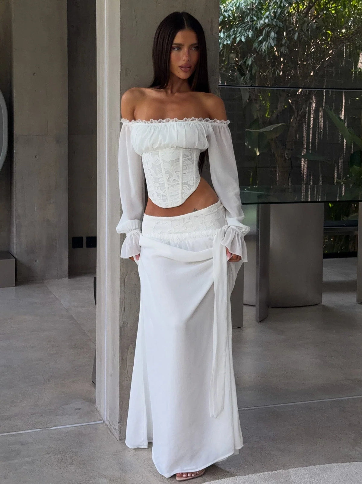 Allyn-Maxi-Skirt-White