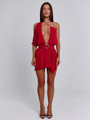 Erice-Mini-Dress-Deep-Red