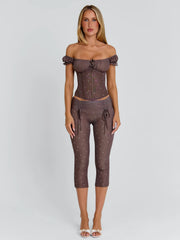 Corala-Capri-Pants-Chocolate-Polka-Dot