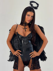 Devil-Bodysuit-Skirt-Set-Black