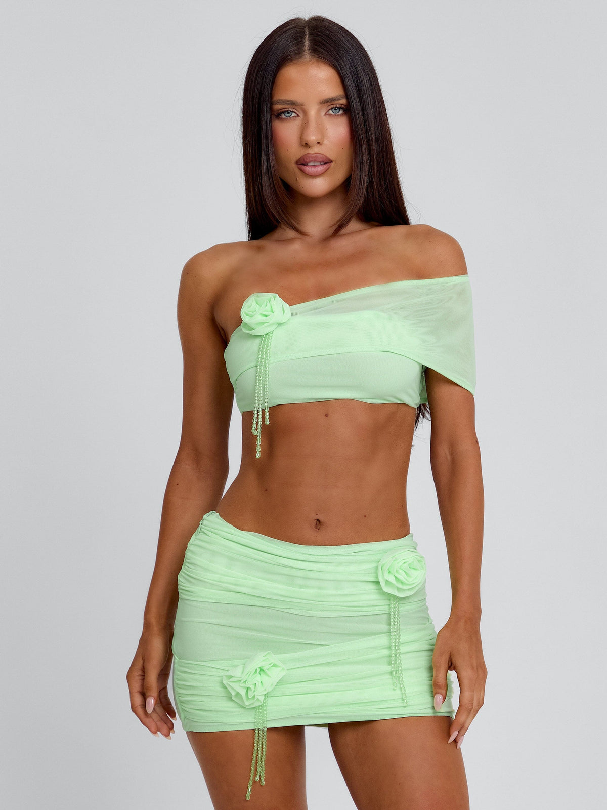 Seline-Mini-Skirt-Green