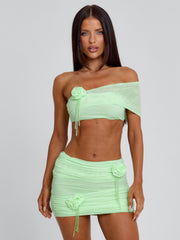 Seline-Mini-Skirt-Green