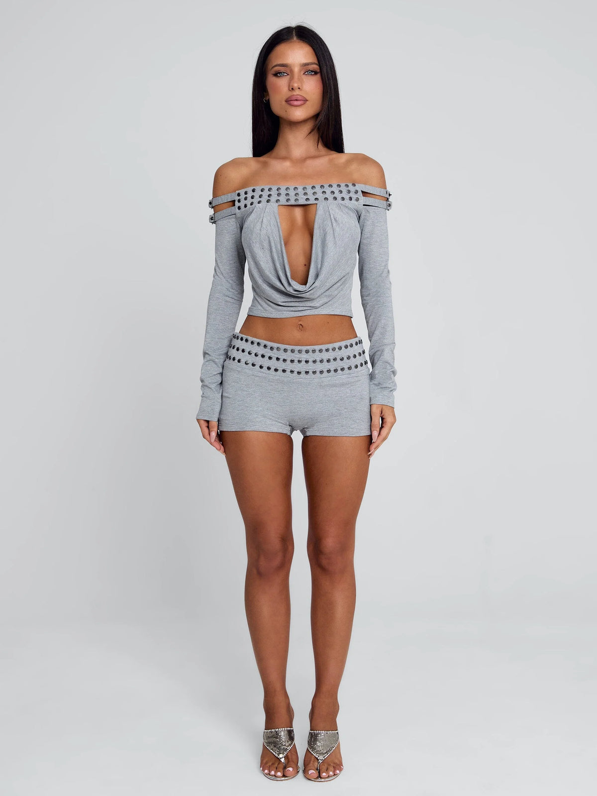 Zayana-Shorts-Grey-Marle