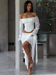 Allyn-Corset-White