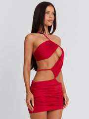Celine-Mini-Dress-Red