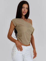 Alexus-Longline-Top-Tan