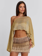Valina-Mini-Skirt-Gold