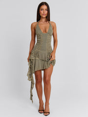 Jaquie-Mini-Dress-Khaki