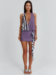 Hadiyya-Mini-Dress-Purple-Multi