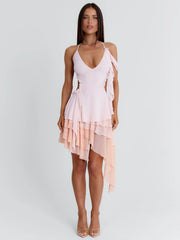 Spring-Mini-Dress-Pink