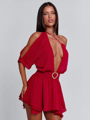 Erice-Mini-Dress-Deep-Red