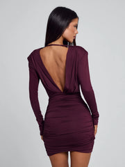 Amelia-Mini-Dress-Dark-Mauve