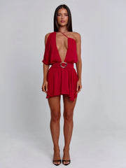 Erice-Mini-Dress-Deep-Red