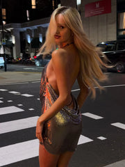 Miai-Mini-Dress-Gun-Metal