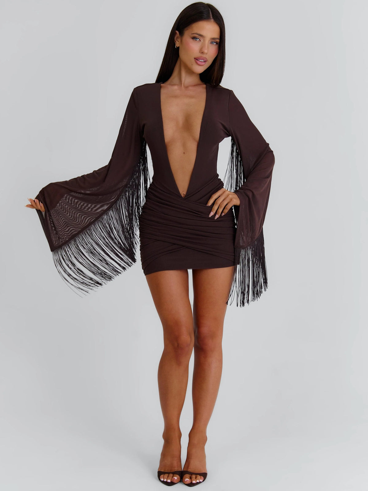 Allisson-Mini-Dress-Chocolate-Brown