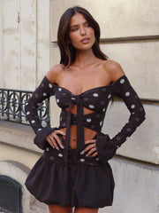 Elysha-Mini-Dress-Choc-Polka-Dot
